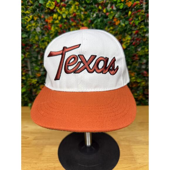 Texas Academy Fits AF Snapback Hat Cap Burnt Orange White Mens Adjustable OSFA - Picture 2 of 10